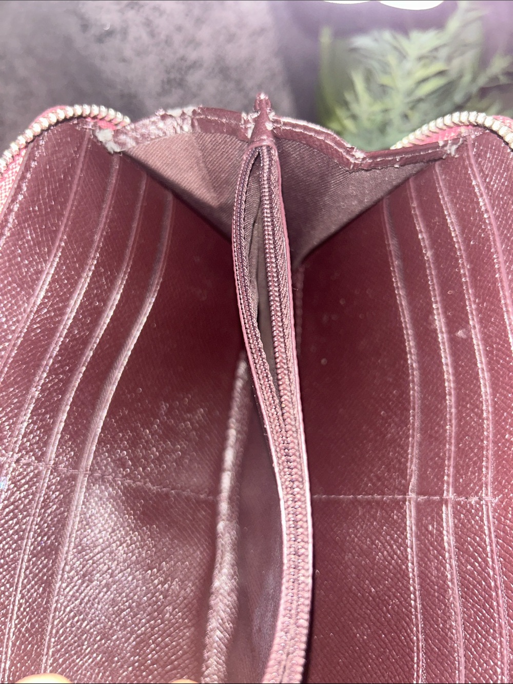 COACH Accordion Zip Wallet in Metallic Pink with Front Pocket - Picture 10 of 12